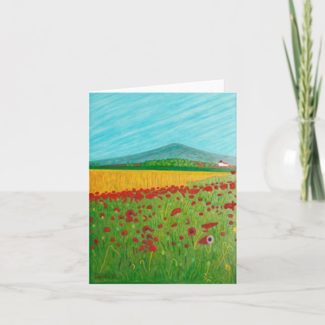 Field of Poppies Note Card (Front)