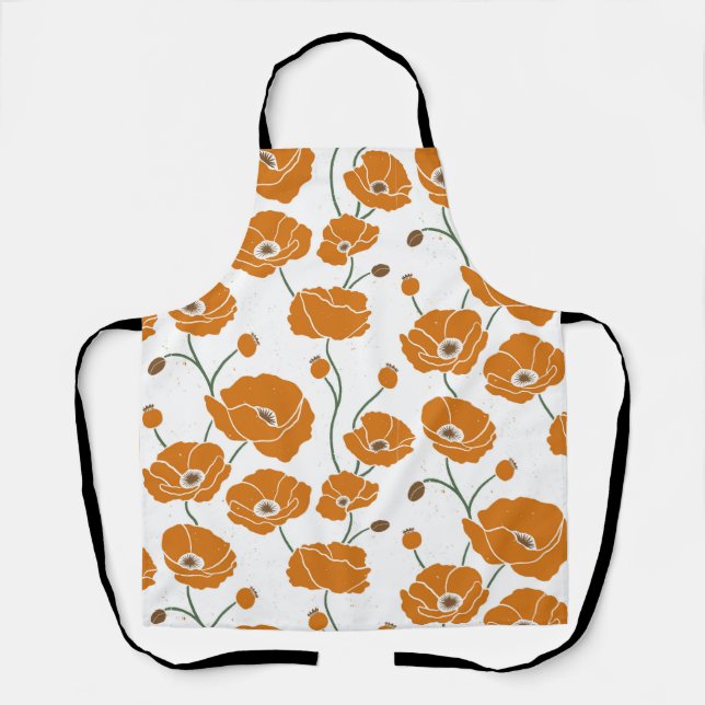Field of Poppies orange Apron (Front)