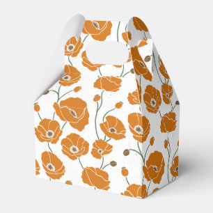 Field of Poppies orange Favour Box
