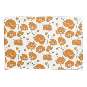 Field of Poppies orange Pillowcase