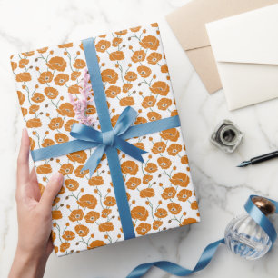 Field of Poppies orange Wrapping Paper