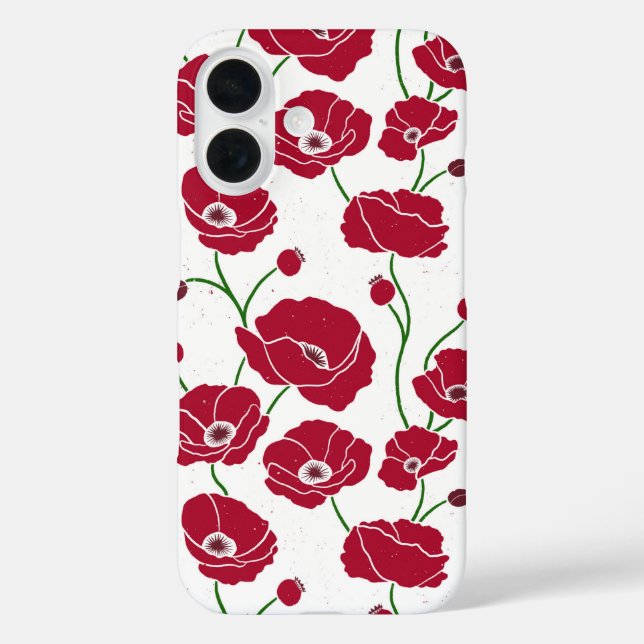 Field of Poppies red Case-Mate iPhone Case (Back)