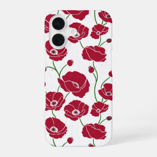 Field of Poppies red iPhone 16 Case