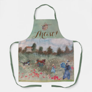 field of poppys  apron