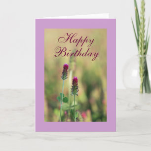 Field of Purple Birthday Card
