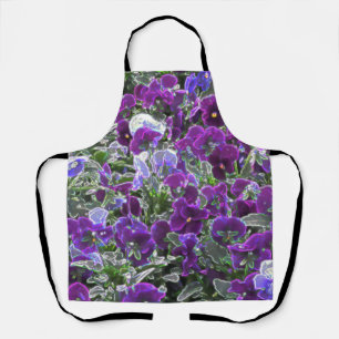 Field Of Purple Flowers 8420 Pansies Apron