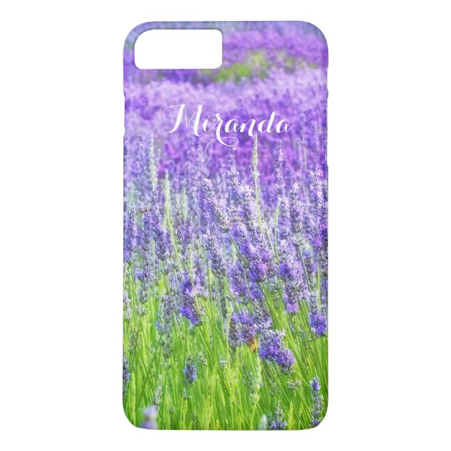 Field of Purple Lavender Flowers Personalised Case-Mate iPhone Case (Back)