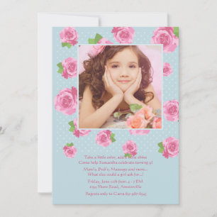 Field of Roses Photo Invitation