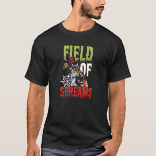 Field Of Screams Halloween Baseball T-Shirt