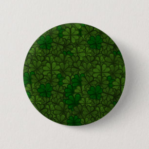 Field of Shamrocks Digital Art Pattern St Patricks 6 Cm Round Badge