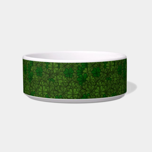 Field of Shamrocks Digital Art Pattern St Patricks Bowl (Front)