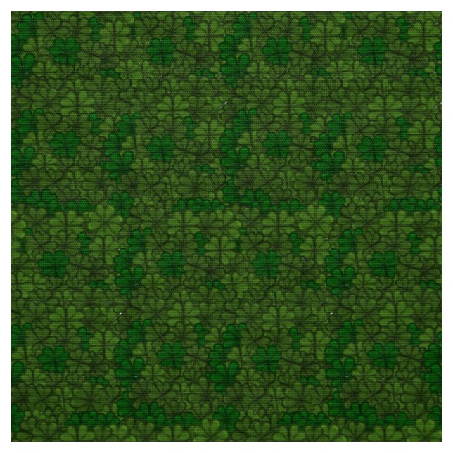 Field of Shamrocks Digital Art Pattern St Patricks Fabric (Swatch)
