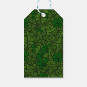 Field of Shamrocks Digital Art Pattern St Patricks Gift Tags