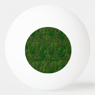Field of Shamrocks Digital Art Pattern St Patricks Ping Pong Ball