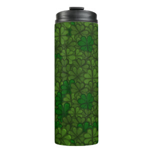 Field of Shamrocks Digital Art Pattern St Patricks Thermal Tumbler