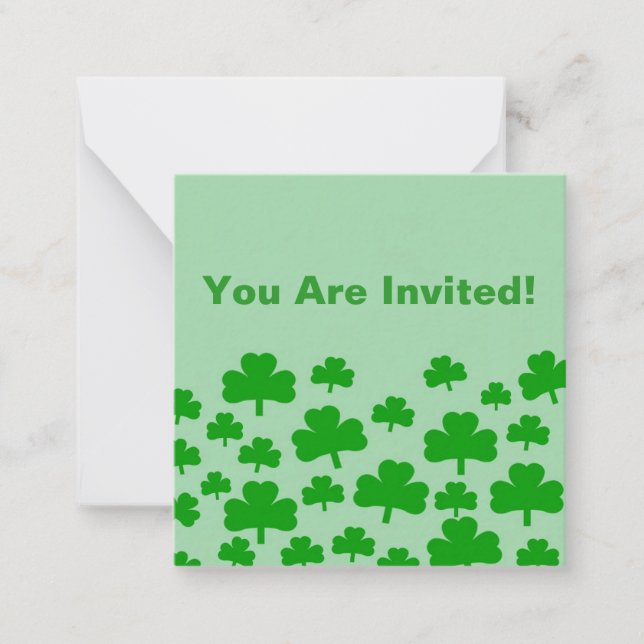 Field of Shamrocks Note Cards (Front)