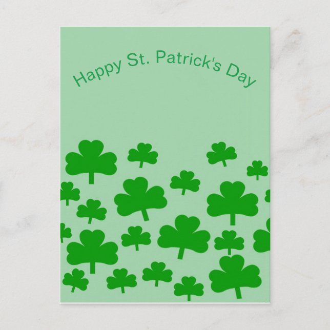 Field of Shamrocks Postcard (Front)