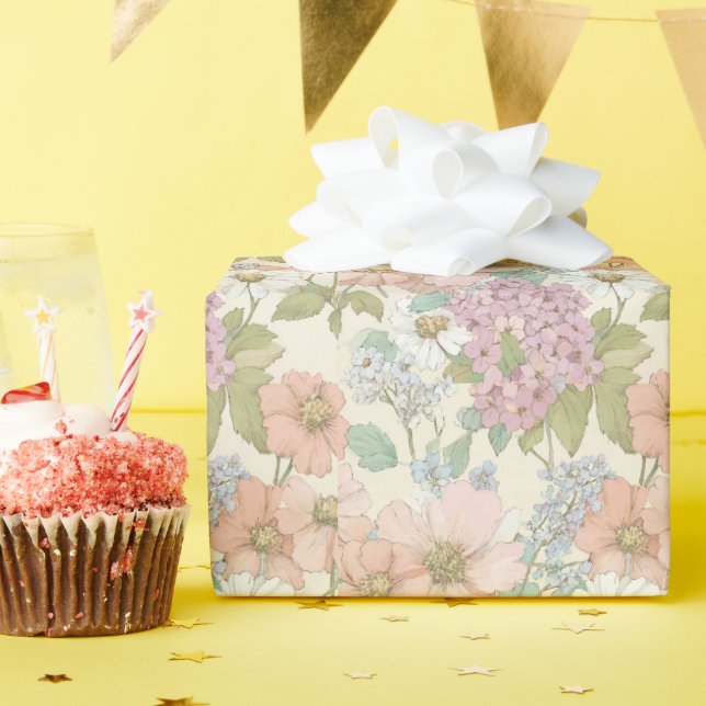 field of spring, tender flowers Wrapping Paper   Paper (Birthday Party)