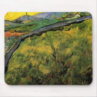 Field of Spring Wheat, Sunrise by Vincent van Gogh Mouse Pad