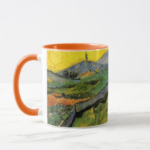 Field of Spring Wheat, Sunrise by Vincent van Gogh Mug