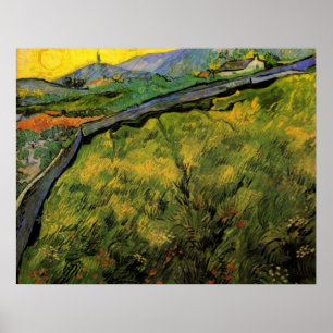 Field of Spring Wheat, Sunrise by Vincent van Gogh Poster