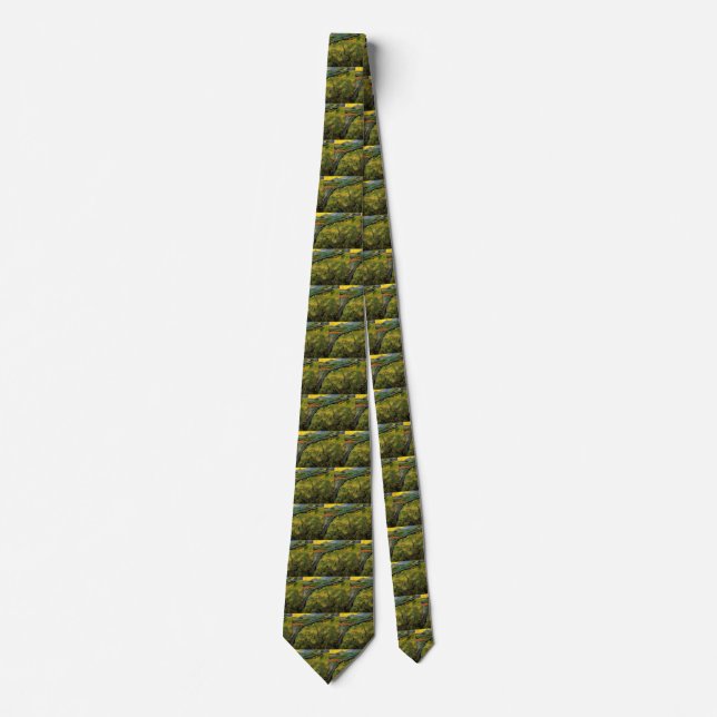Field of Spring Wheat, Sunrise by Vincent van Gogh Tie (Front)