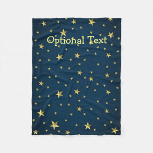 Field of Stars on Deep Midnight Blue Sky Fleece Blanket
