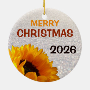 Field of Sunflowers Ceramic Ornament