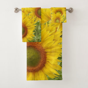 Field of Sunflowers Design Bath Towel Set