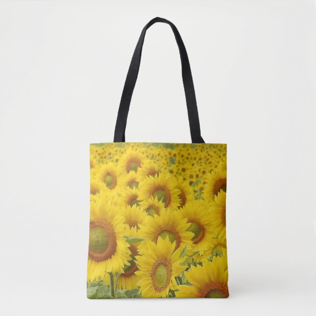Field of Sunflowers Design Tote Bag (Front)