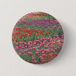 Field Of Tulips 6 Cm Round Badge