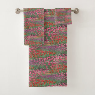 Field Of Tulips Bath Towel Set