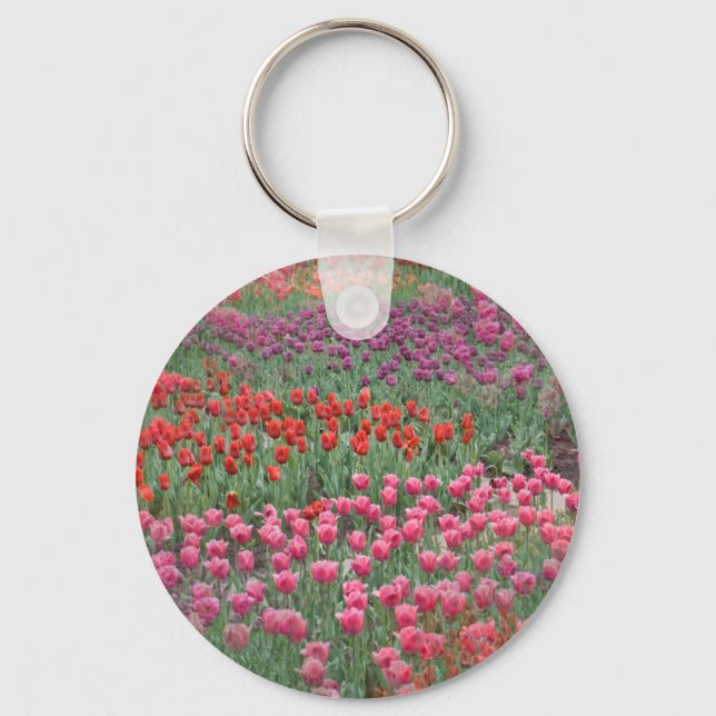 Field Of Tulips Key Ring (Front)