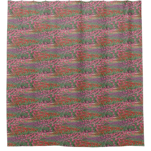 Field Of Tulips Shower Curtain (Front)