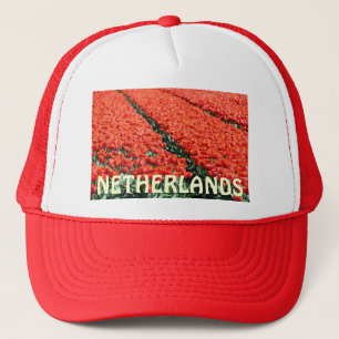 Field of tulips trucker hat