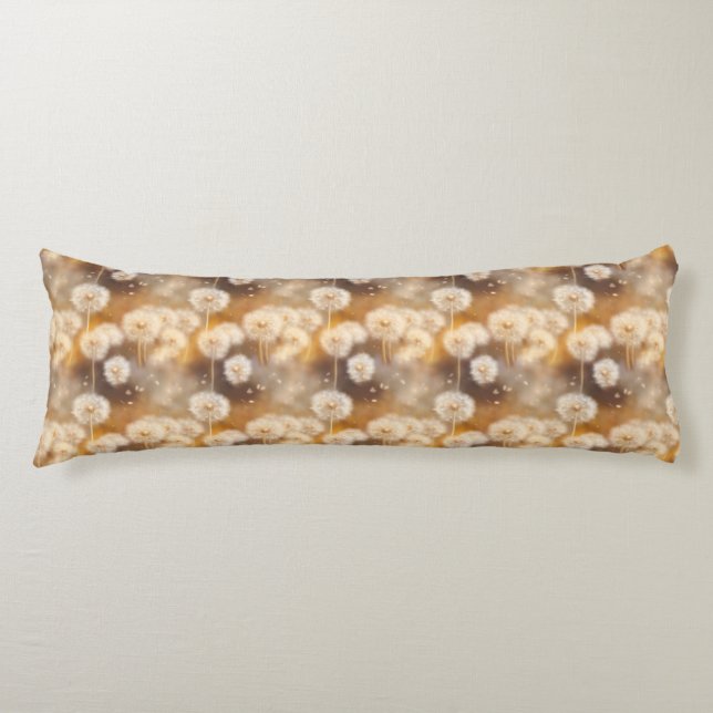 Field of Warm Dandelion Light Body Cushion (Front)