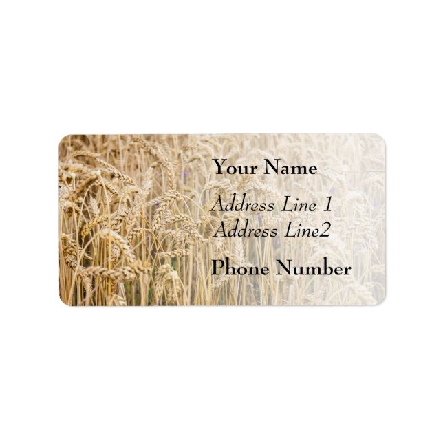 Field Of Wheat, Golden Grains Label (Front)