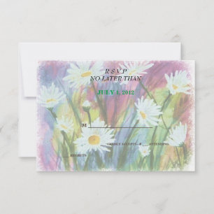 FIELD OF WHITE DAISIES CUSTOMIZABLE RSVP CARDS