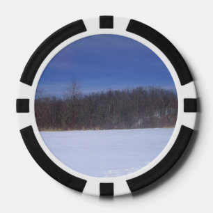 Field of White Poker Chips
