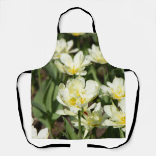 Field of white tulips Photo Apron
