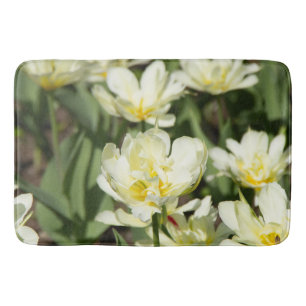 Field of white tulips Photo Bath Mat