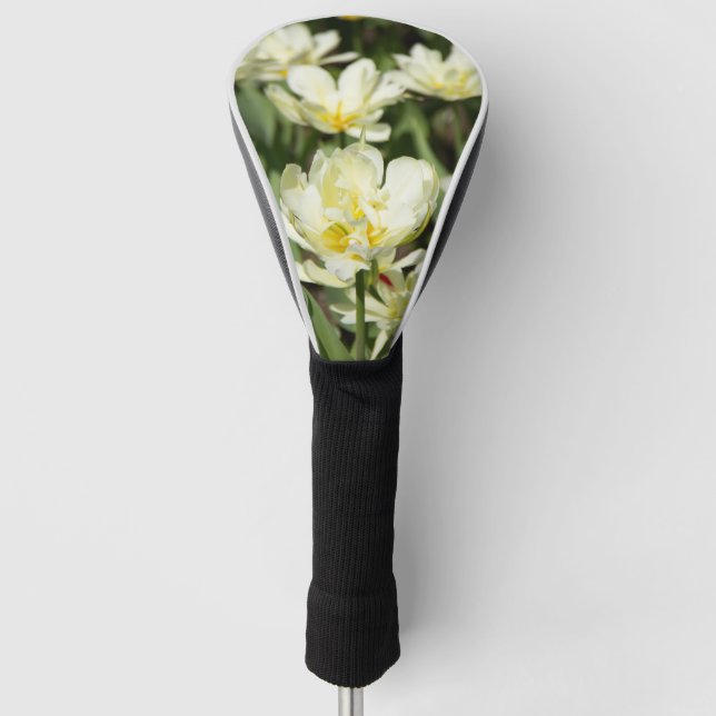Field of white tulips Photo Golf Head Cover (Front)