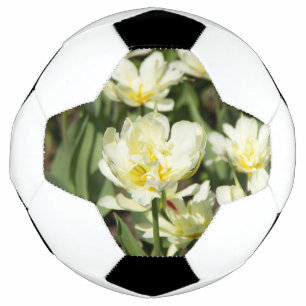 Field of white tulips Photo Soccer Ball