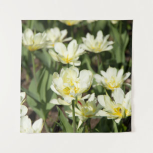 Field of white tulips Photo Tapestry