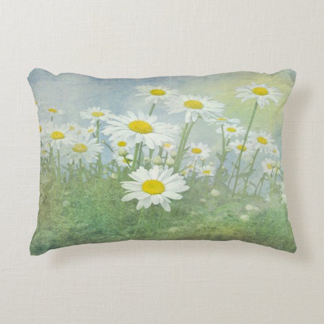 field of wild daisies decorative cushion (Front)