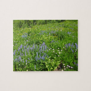 Field of Wildflowers at Mount Rainier Jigsaw Puzzle