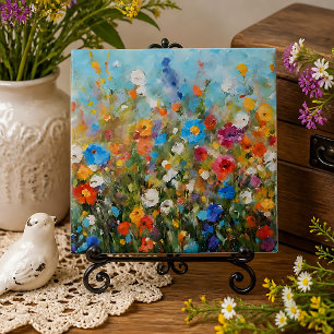 Field of Wildflowers Ceramic Tile