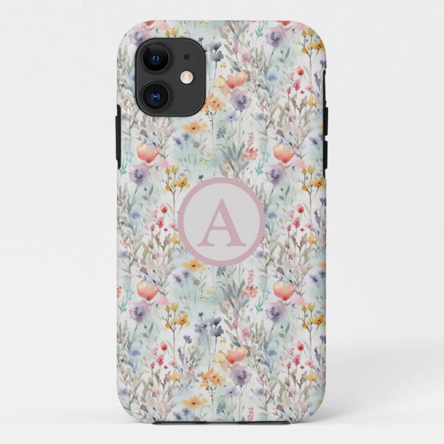 Field of Wildflowers Customisable iPhone 11 Case (Back)