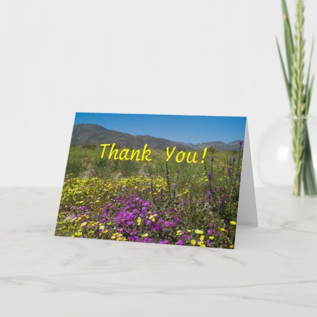Field of Wildflowers Thank You Card (Front)