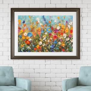 Field of Wildflowers unframed Poster